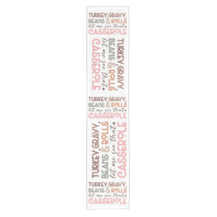 Chic Fun Thanksgiving Turkey Beans Casserole Short Table Runner