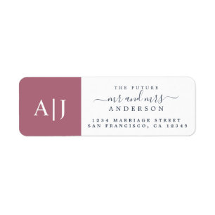 Chic Future M. Mme Monogram Mariage Retour Adresse