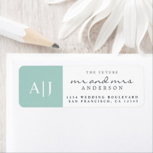 Chic Future Mr Mrs Monogram Wedding Return Address