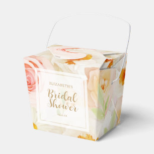 Chic Garden Flowers Bridal Shower Favor Box