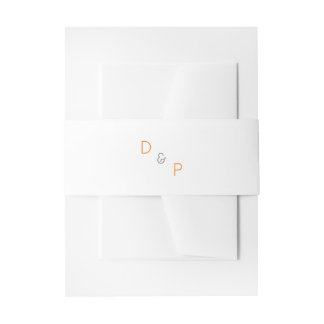 Chic Garden Soirée: Black and White Minimalist Invitation Belly Band