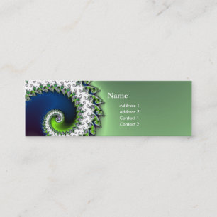 chic geek fractal curly profile card