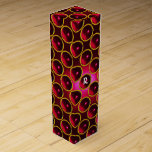 CHIC GEM STONE MONOGRAM red burgundy Wine Gift Box<br><div class="desc">Elegant,  classy , colourful and unique Art with a bright gemstone . You can customize with your initials and own text . 3D gemstones by BALDESIGN3D (c) .</div>