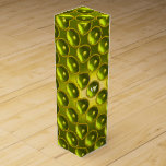 CHIC GEM STONE MONOGRAM white yellow citrine Wine Gift Box<br><div class="desc">Elegant,  classy , colourful and unique Art with a bright gemstone . You can customize with your initials and own text . 3D gemstones by BALDESIGN3D (c) .</div>