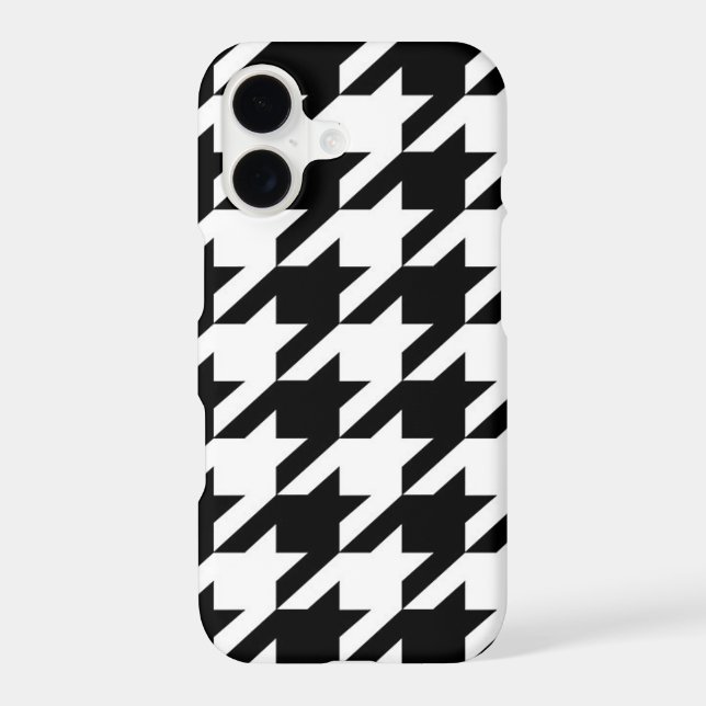 chic geometric black and white houndstooth pattern (Back)