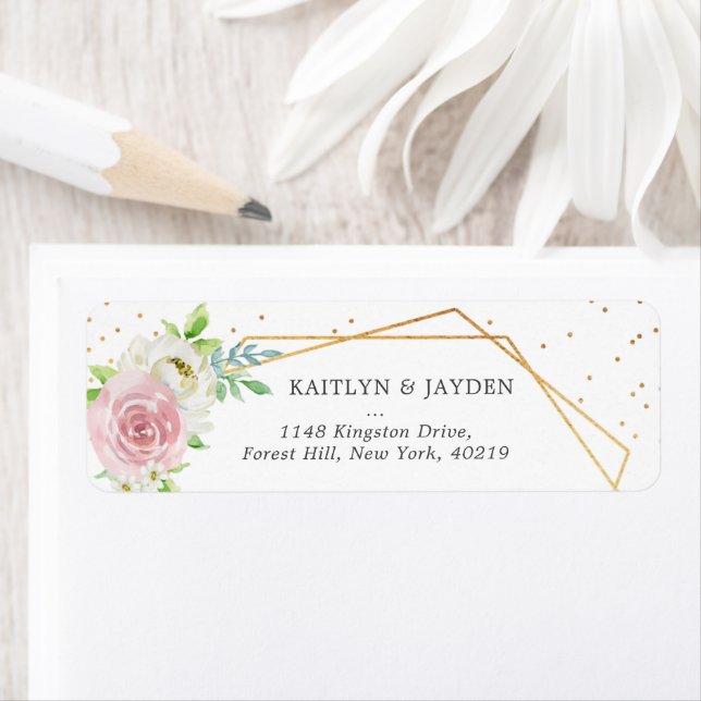 Chic Geometric Gold Foil Floral Wedding (Insitu)