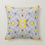 Chic geometric grey yellow ikat tribal pattern throw pillow<br><div class="desc">Chic trendy fashion stylish bold colourful geometric grey and yellow ikat pattern tribal print design, the cool vibrant textured modern geometric ikat print tribal pattern in grey and yellow give this bold, colourful design a contemporary, unique and exotic look. Cool unique gifts for her.</div>