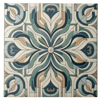 Chic Geometric Harmony  Tile