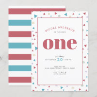 Chic Geometric Triangle and Swirls First Birthday