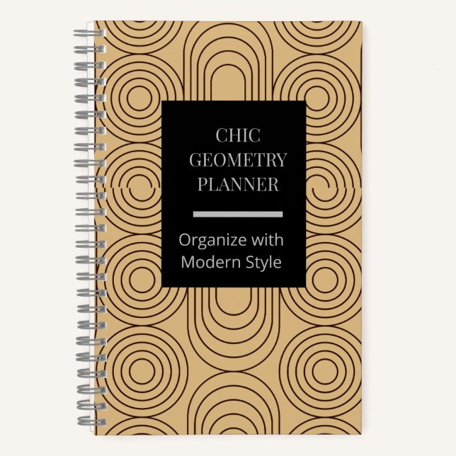 Chic Geometry Planner Notebook (Front)