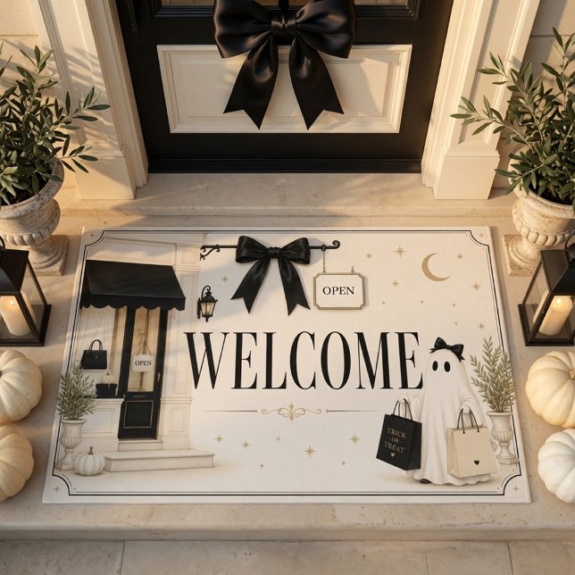 Chic Ghost Boutique Welcome Halloween  Doormat (Creator Uploaded)
