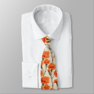 Chic Gift  For Boyfriend Carnation Flower Tie