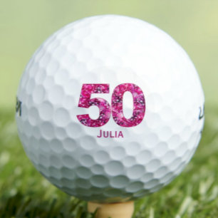 Chic Gift for Mentor – 50 Years Floral Keepsake Golf Balls