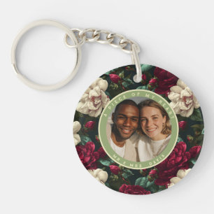 Chic Gifts For Couples Floral Gardenias Keychain