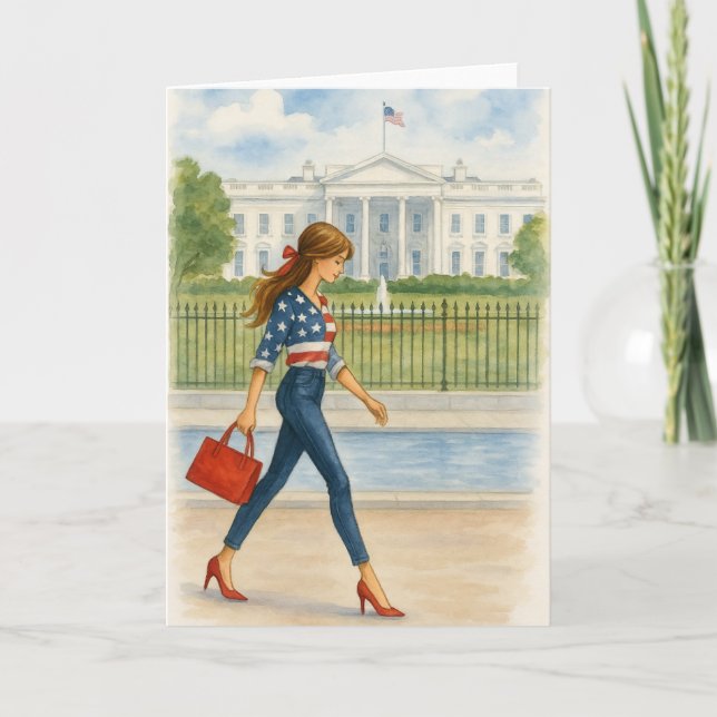 Chic Girl in Washington, DC Card (Front)