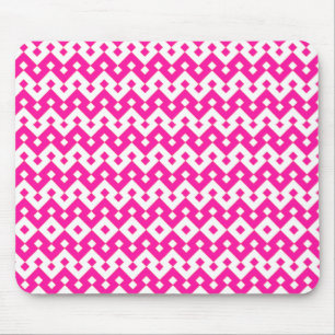 Chic  Girlie Mousepad, Candy Pink Geometric Mouse Pad