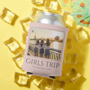 Chic Girls Trip   Girls weekend Custom Photo Can Cooler