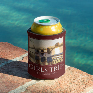 Chic Girls Trip   Girls weekend Custom Photo Can Cooler