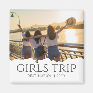 Chic Girls Trip Girls weekend Custom Photo Magnet