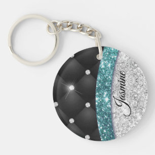 Chic girly faux parties scintillant argent noir tu