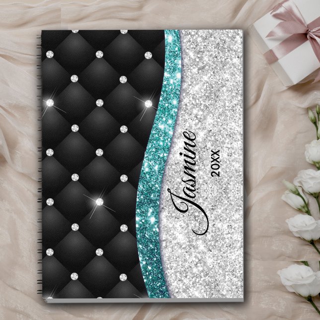 Chic girly faux parties scintillant argent noir tu (Créateur téléchargé)