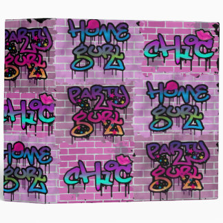 chic girly graffiti  design binder