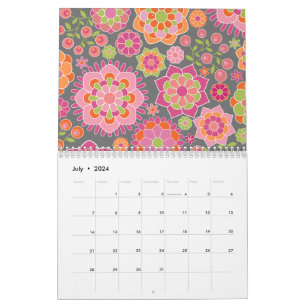 Chic Girly Patterns - You can change the date Calendar