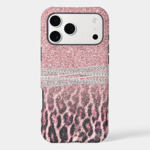 Chic Girly Pink Leopard animal print Glitter Image