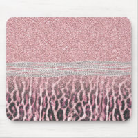 Chic Girly Pink Leopard animal print Glitter Image
