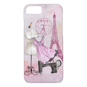 Chic Girly Pink Paris Fashion iPhone Case-Mate iPhone Case