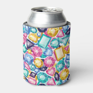 Chic Girly Shiny Diamond Gemstones Can Cooler