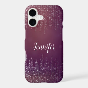 Chic girly String of lights purple personalized
