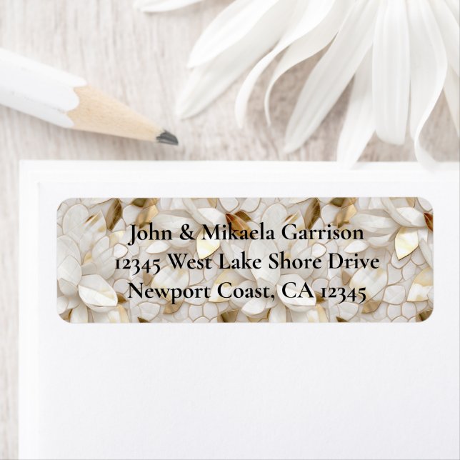 Chic Glam Blanc Lotus Fleurs (En situation)