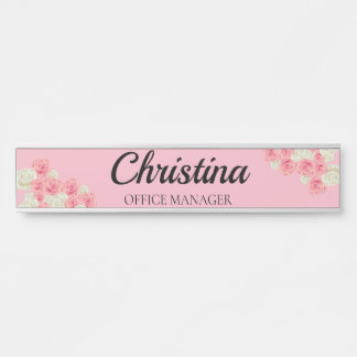 Chic Glam Floral Door Sign