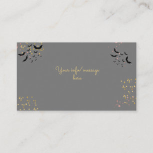 Chic glam gothic scary girl birthday party enclosure card