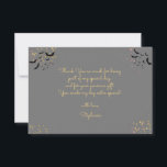 Chic glam gothic scary girl birthday party thank you card<br><div class="desc">scary Gothic girl birthday party item for  girls</div>