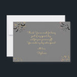 Chic glam gothic scary girl birthday party thank you card<br><div class="desc">scary Gothic girl birthday party item for girls</div>