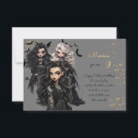Chic glam gothic scary girl happy birthday card<br><div class="desc">scary Gothic girl happy birthday card for girls</div>