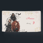 Chic glam gothic scary girls birthday party banner<br><div class="desc">scary Gothic girls birthday party item for  girls</div>