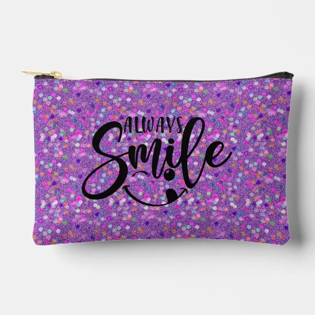Chic Glitter 'Always Smile' Bag (Front)