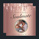 Chic Glitter Drips Photo Girlfriend Birthday Card<br><div class="desc">Elegant Personalized Card for your girlfriend or soulmate's birthday -  A great card for your girlfriend,  boyfriend,  or wife that can be customized by you with the name of your girlfriend or boyfriend and your own message.</div>
