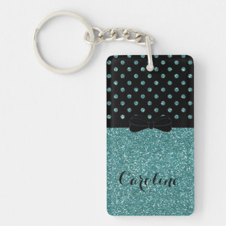 Chic Glitter Girly Papillon Personalized Keychain