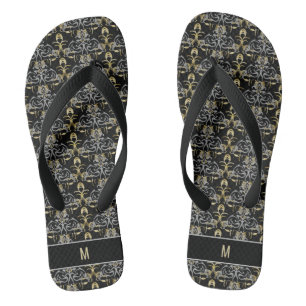 Chic Glitter Monogrammed Flip Flops