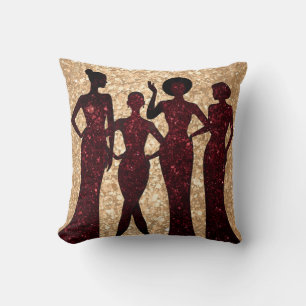 Chic glitz fashion party throw pillow