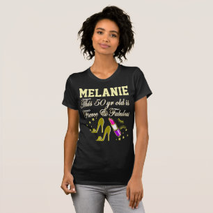 CHIC GOLD 50TH BIRTHDAY DIVA PERSONALIZED TSHIRT