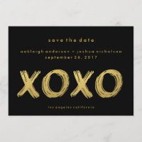 Chic Gold Black | XOXO Photo Save the Date