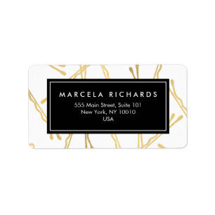 Chic Gold Bobby Pins Hair Stylist Salon Label