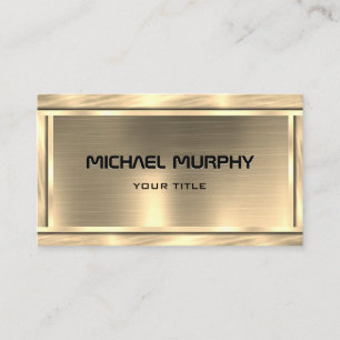 Chic gold Brushed sparkly Metal look - Custom Business Card