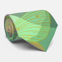 Chic Gold Butterfly Pistachio Violet Pattern