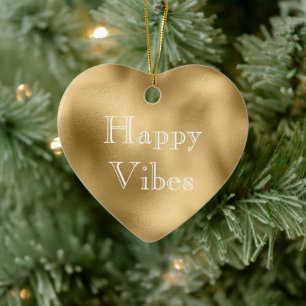 Chic Gold Ceramic Ornament